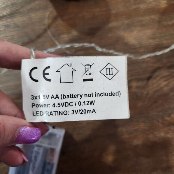 Red and White Battery Operated Paper Lantern String Lights Novelty Holiday Decor - Picture 3 of 4